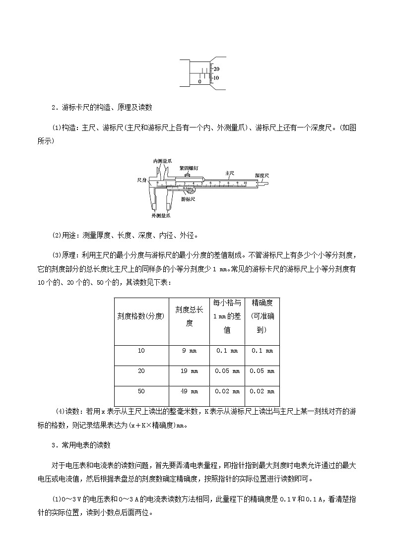 人教版高考物理一轮复习第8章恒定电流专题突破6电学实验基础学案含答案第2页