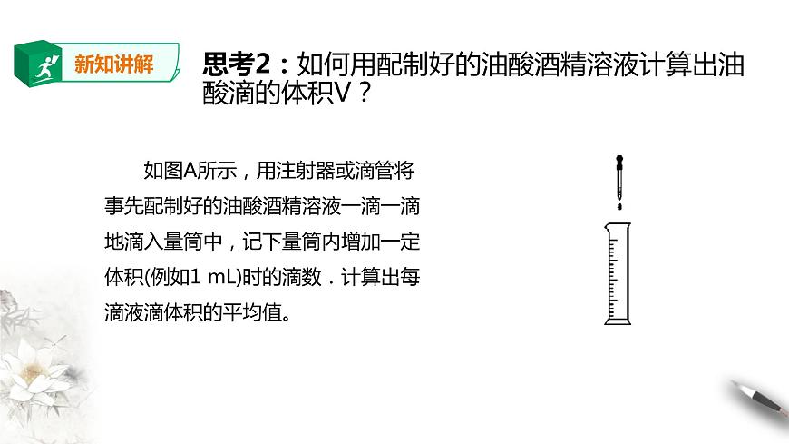 人教版高中物理選擇性必修三  第1章第2節(jié) 實(shí)驗(yàn)：用油膜法估測(cè)油酸分子的大小第6頁