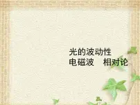 2022-2023年高考物理一轮复习 光的波动性 电磁波 相对论课件
