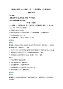 四川省内江市威远中学2022-2023学年高一物理上学期期中试卷（Word版附解析）