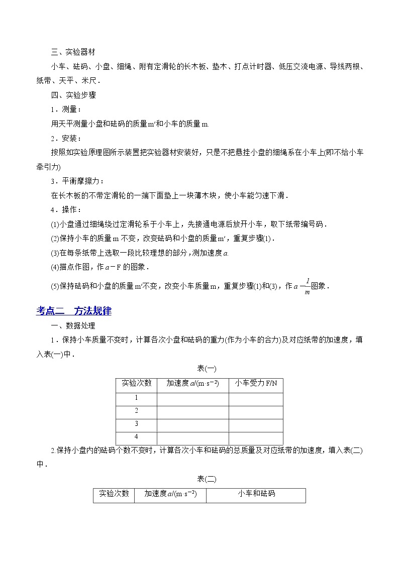 【备战2023高考】物理总复习——3.3《实验四：探究加速度与力、质量的关系》讲义（全国通用）03