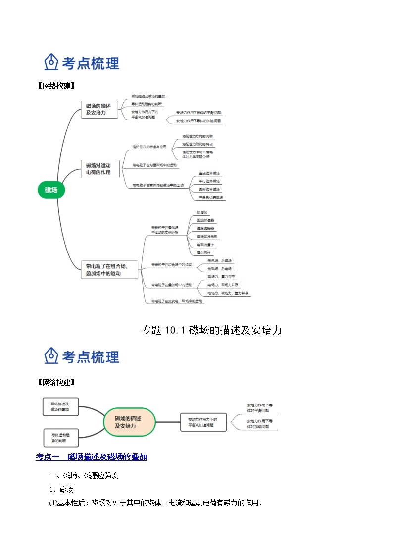 【备战2023高考】物理总复习——10.1《磁场的描述及安培力》讲义（全国通用）02