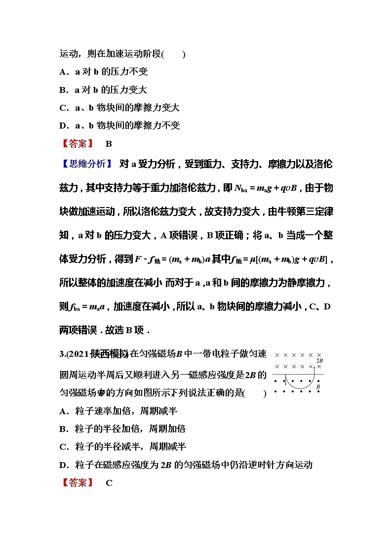 2023一轮复习课后速练46 10.2 磁场对运动电荷的作用第2页