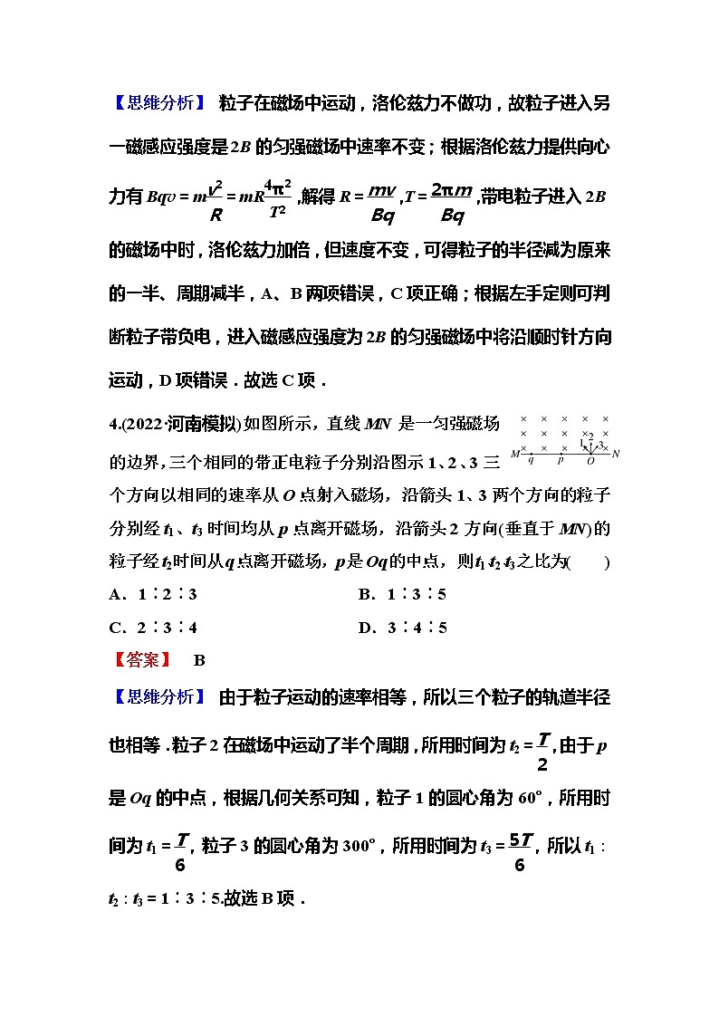 2023一轮复习课后速练46 10.2 磁场对运动电荷的作用第3页