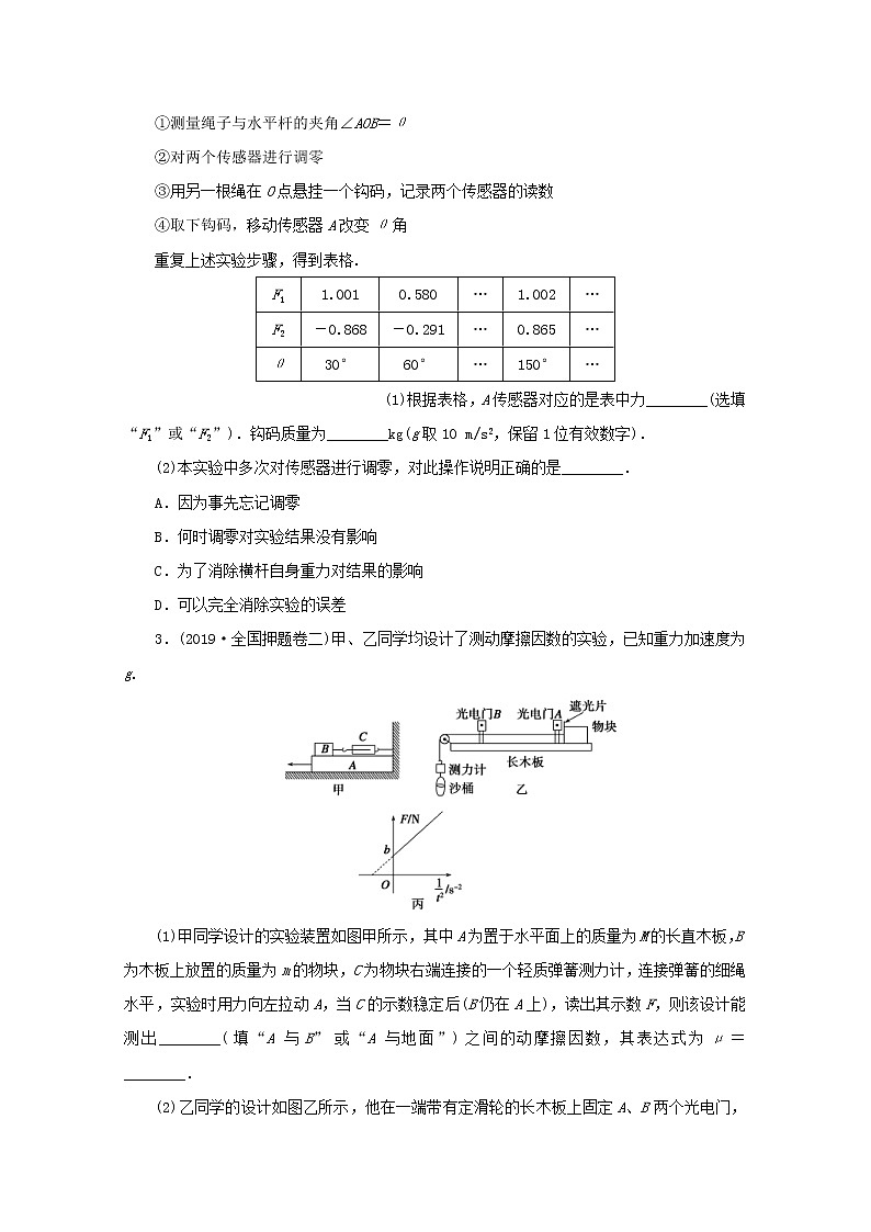 高考物理三轮冲刺复习实验题14力学创新实验(含解析)02