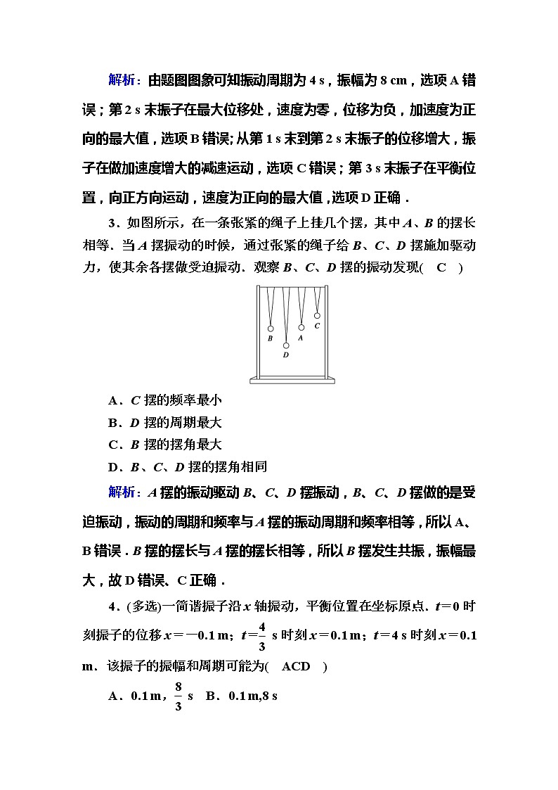 高考物理一轮复习选修3-4 波与相对论课时作业44 (含解析)第2页