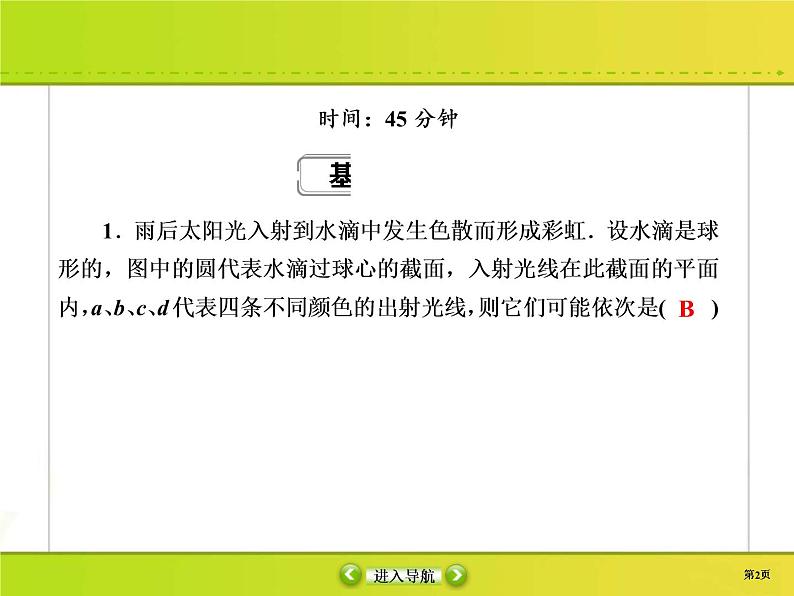 高考物理一轮复习课件选修3-4 波与相对论课时作业46 (含解析)第2页