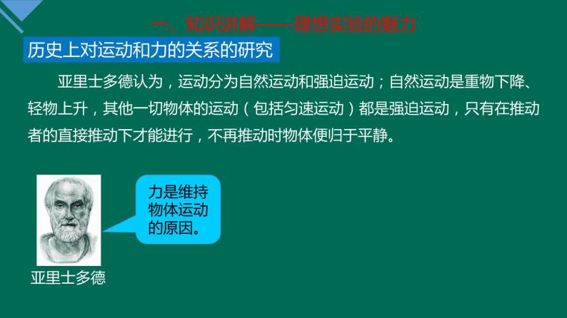 4.1牛顿第一定律+课件——2021-2022学年高一上学期物理人教版（2019）必修第一册+04