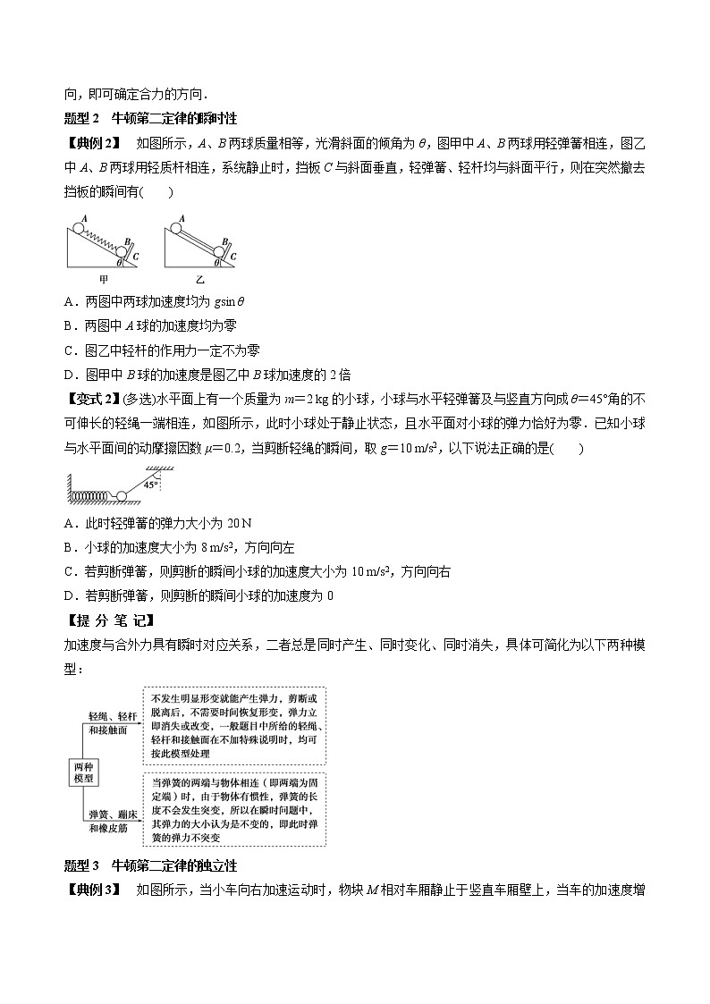 高考物理 一轮复习 考点整合练习专题(11)牛顿第二定律及应用(原卷版)第2页