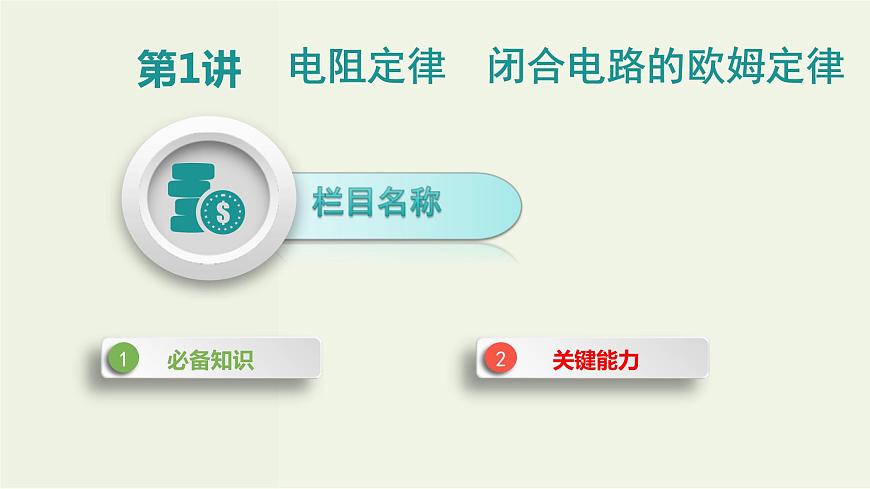 高考物理一輪復(fù)習(xí)課件第十單元恒定電流第1講電阻定律閉合電路的歐姆定律 (含解析)第2頁(yè)