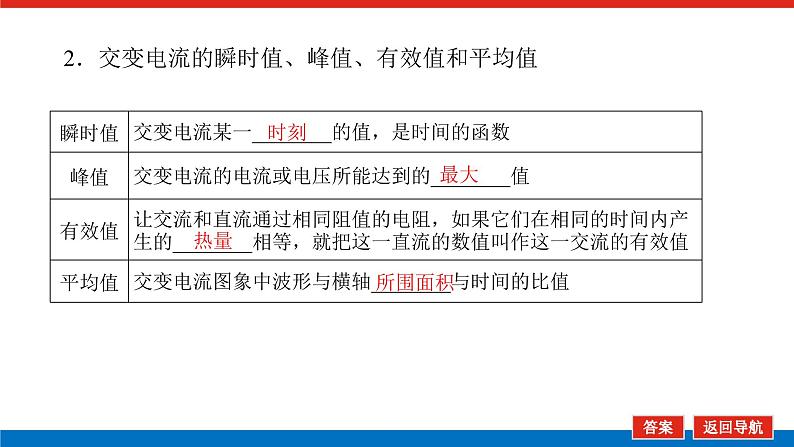 2023高考物理全复习(统考版)第十一章 第1讲 交变电流的产生和描述课件PPT第8页