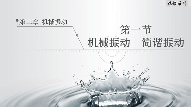 2022-2023学年沪科版选择性必修第一册 2.1简谐振动 课件第1页