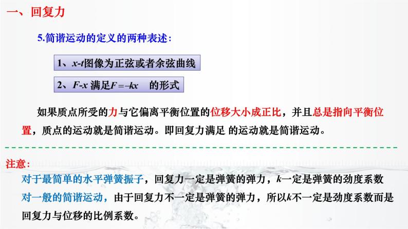 2022-2023学年沪科版选择性必修第一册 2.2物体做简谐运动的原因 课件06