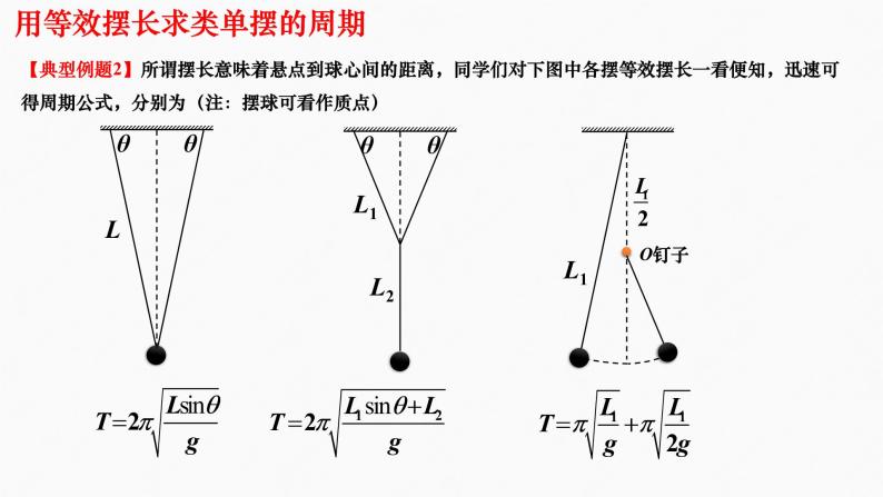 2022-2023学年沪科版选择性必修第一册 2.4习题课 等效单摆、图像 课件05