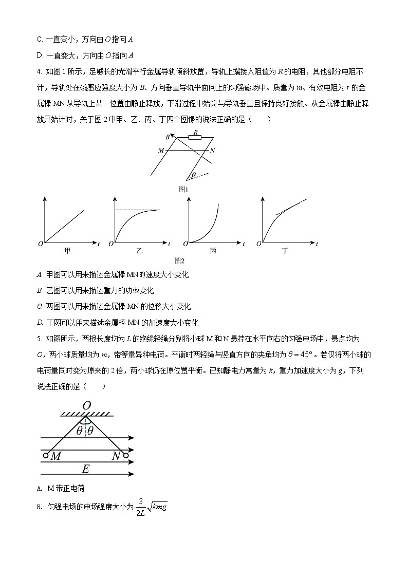 河南省濮阳市2021-2022学年高二上学期期末物理试题无答案第2页