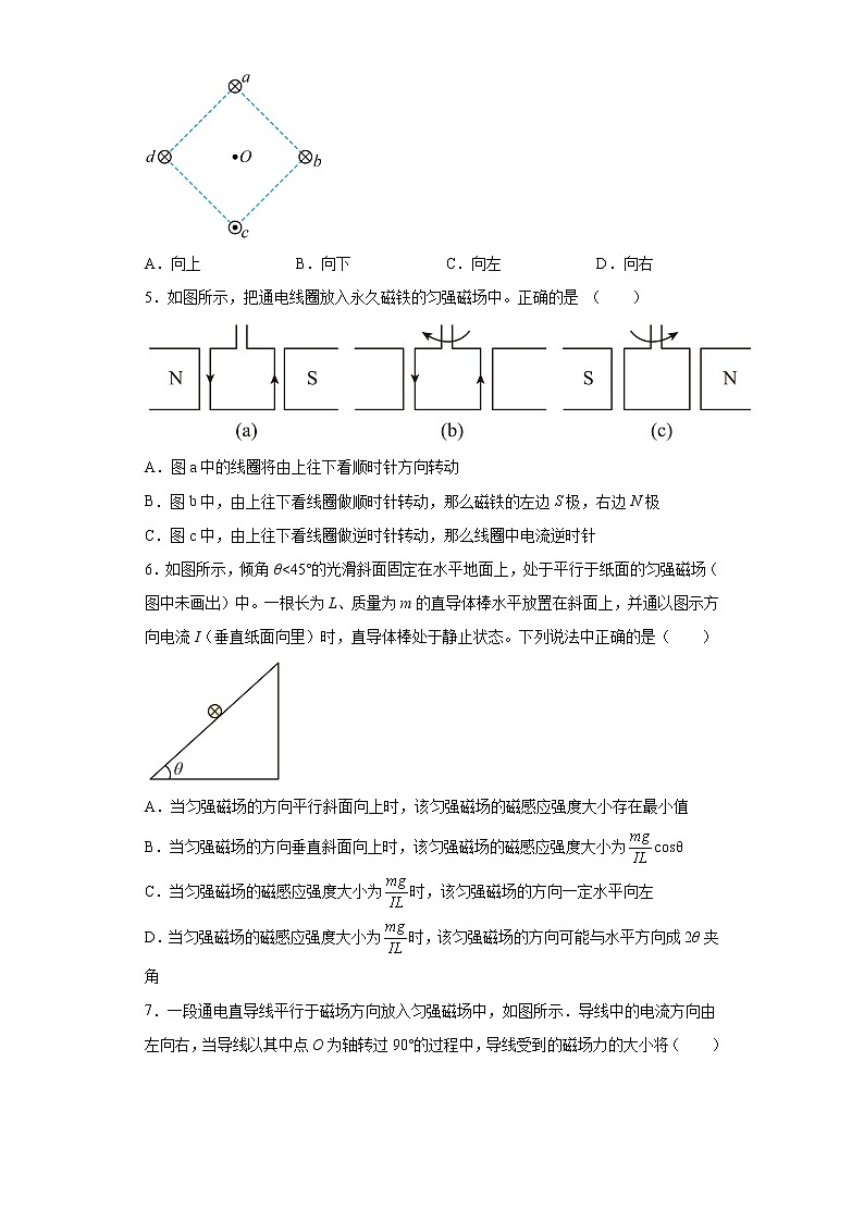 2022—2023学年沪教版(2019)选择性必修第二册 1.1安培力 学科素养提升练(解析版)第2页