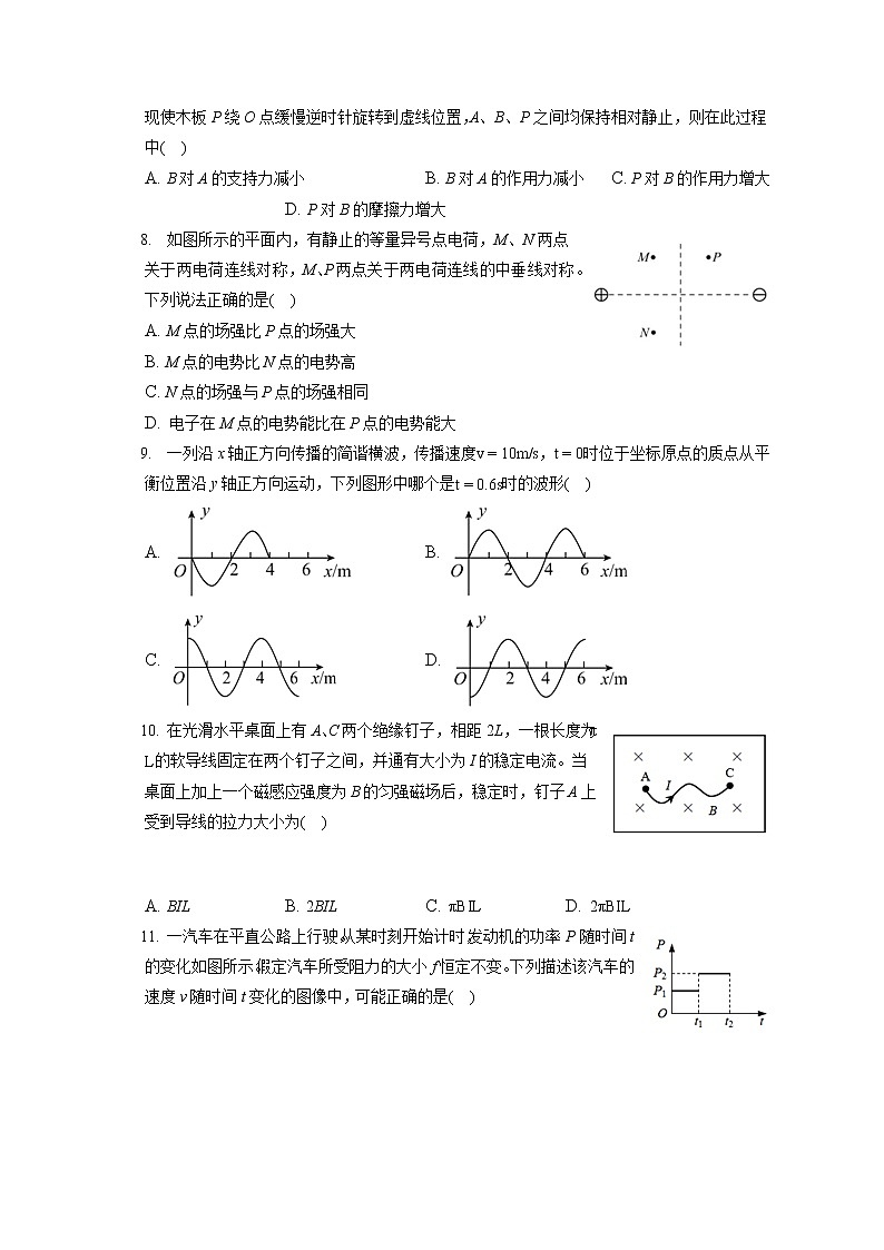 2021-2022学年上海市崇明区高三(上)期末物理试卷(一模)(含答案解析)第2页