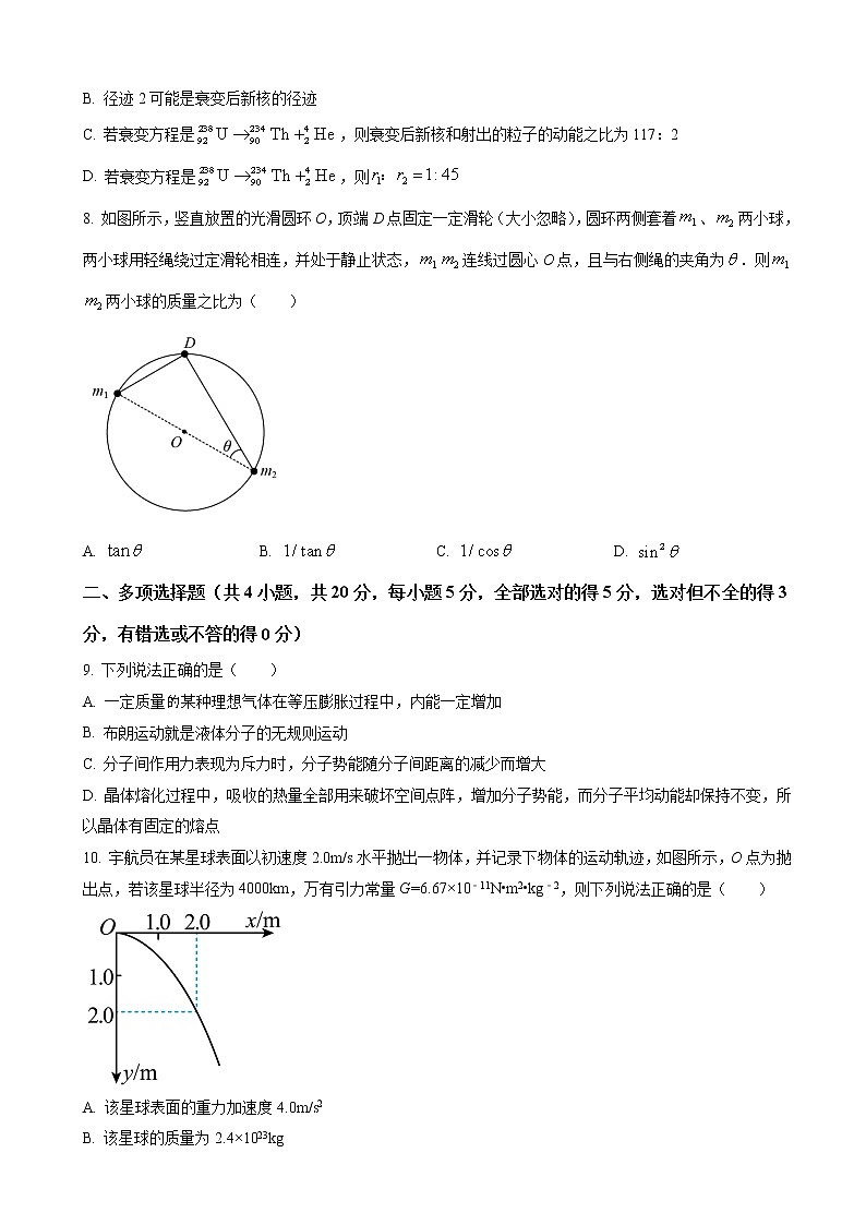2022-2023学年湖南省邵阳市第二中学高三上学期第五次月考物理试题(解析版)第3页