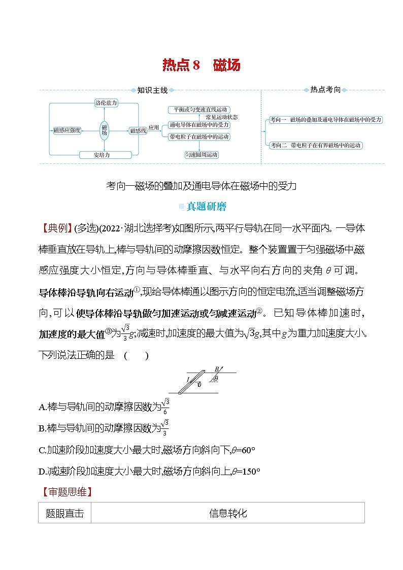 2023届二轮复习 热点8 磁场 学案第1页