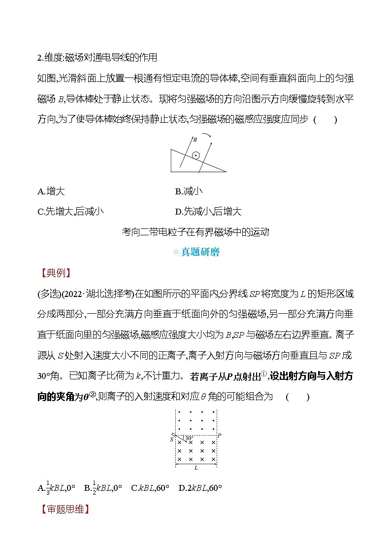 2023届二轮复习 热点8 磁场 学案第3页