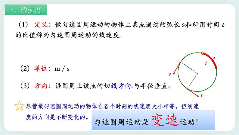 3.1 匀速圆周运动快慢的描述-高一物理备课必备课件(鲁科版2019必修第二册)06
