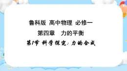 【同步课件】4.1 科学探究：力的合成 课件-2024-2025学年高一物理（鲁科版必修第一册）