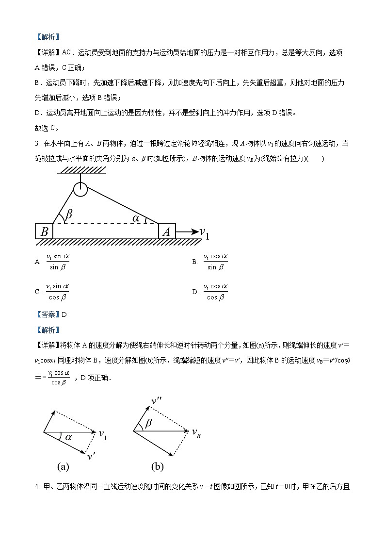 2022-2023学年江苏省扬州市江都区丁沟中学高一上学期期末复习物理试题(解析版)第2页