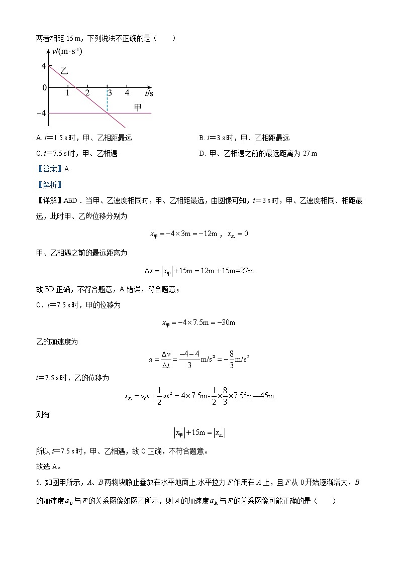 2022-2023学年江苏省扬州市江都区丁沟中学高一上学期期末复习物理试题(解析版)第3页