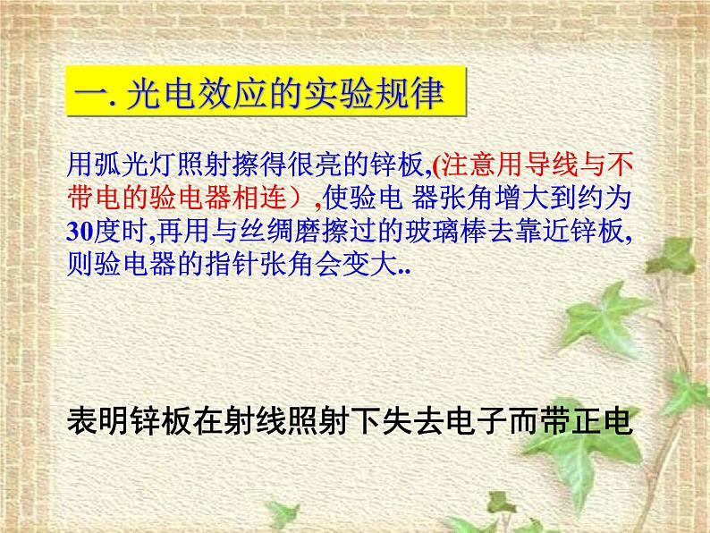 2022-2023年高考物理一轮复习 科学的转折:光的粒子性课件第4页