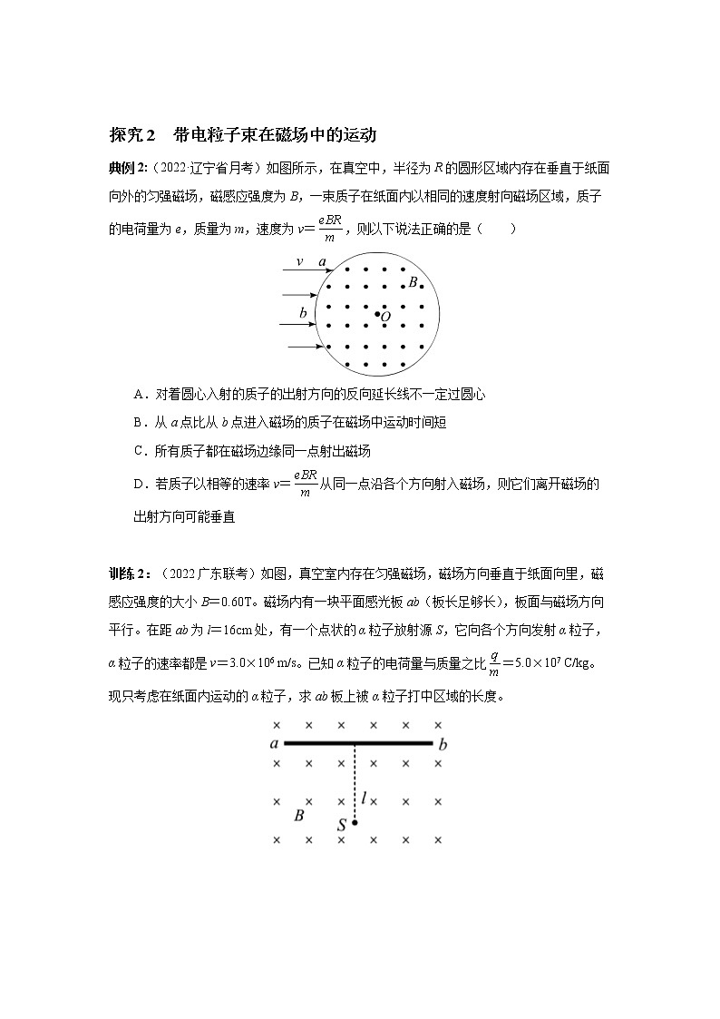 2023届高考物理二轮复习专题讲义电场与磁场——带电粒子在磁场中的圆周运动讲义第2页