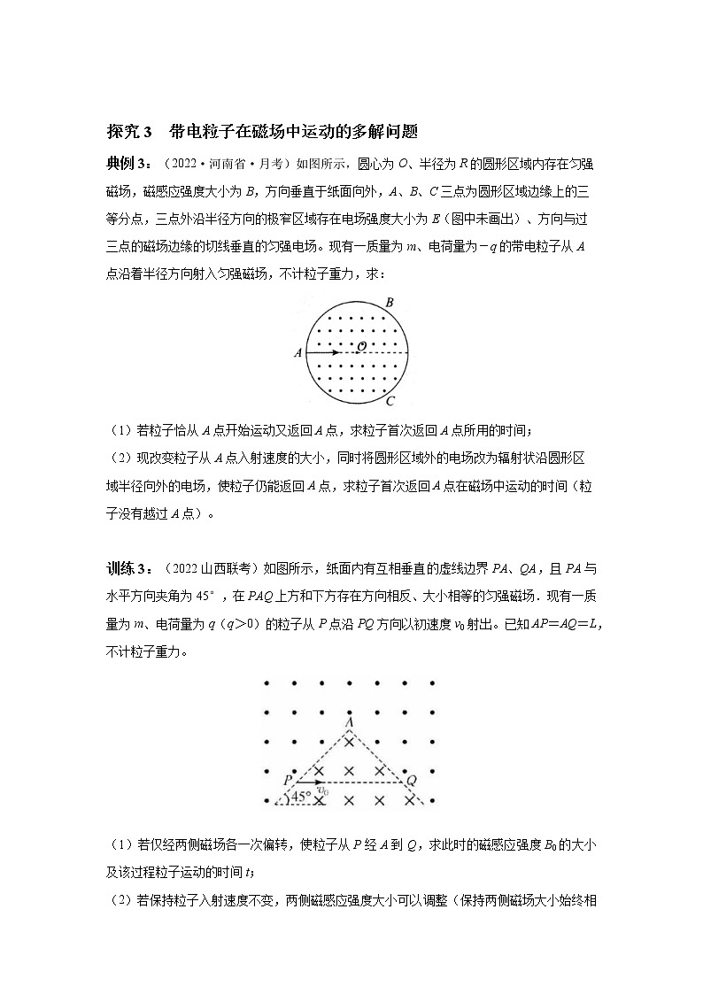 2023届高考物理二轮复习专题讲义电场与磁场——带电粒子在磁场中的圆周运动讲义第3页