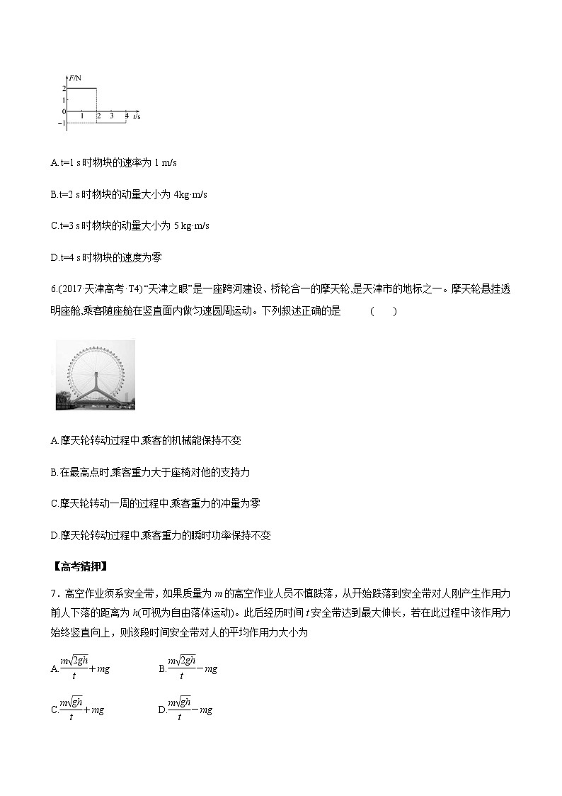 高中物理高考 2020年高考物理冲破高分瓶颈考前必破 破(18)动量和动量守恒选择题猜押练(word 含答案)02