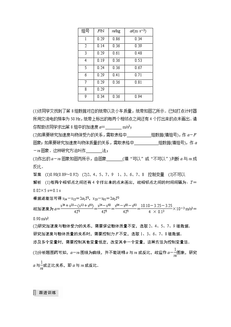 高中物理高考 2022年高考物理一轮复习(新高考版2(粤冀渝湘)适用) 第3章 实验四 验证牛顿运动定律第3页