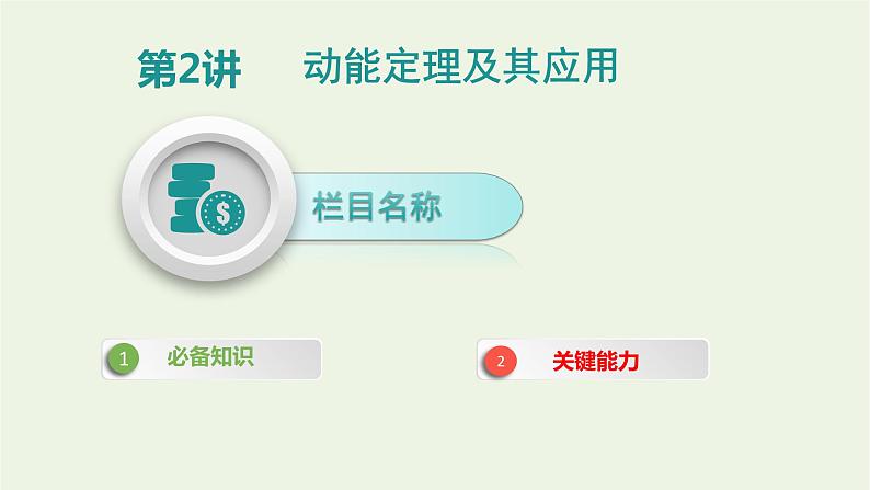 高中物理高考 2020年高考物理一轮复习第六单元机械能第2讲动能定理及其应用课件新人教版第1页