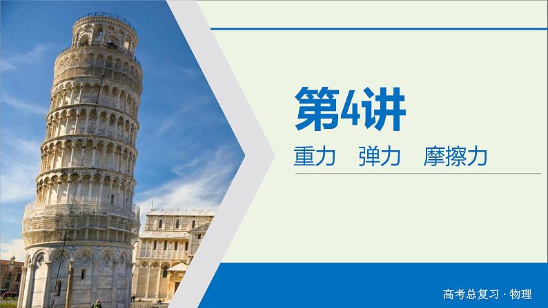 高中物理高考 2020年物理高考大一轮复习第2章相互作用第4讲重力弹力摩擦力课件第4页