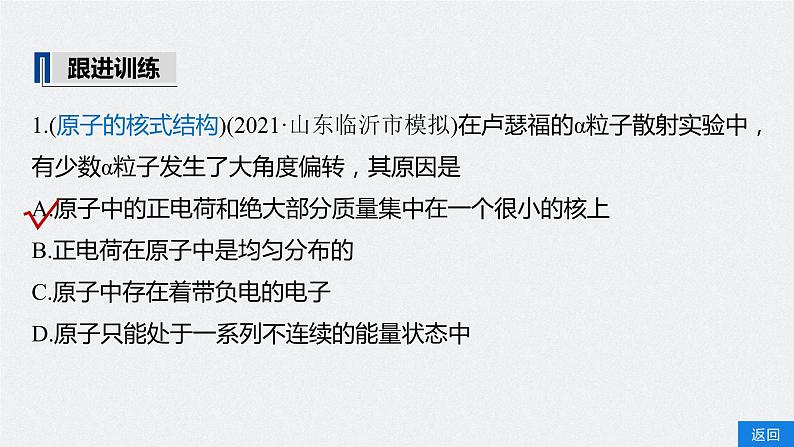 高中物理高考 2022年高考物理一轮复习(新高考版2(粤冀渝湘)适用) 第13章 第2讲 原子结构与原子核课件PPT06