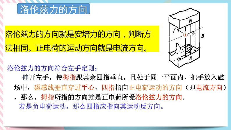 1.3洛伦兹力 课件-物理粤教版(2019)选择性必修第二册06