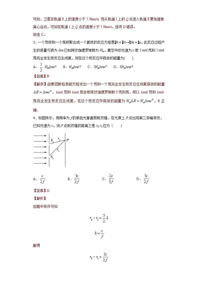 高中物理高考 卷1-2021年决胜高考物理模考冲刺卷(新高考福建专用)(解析版)第3页