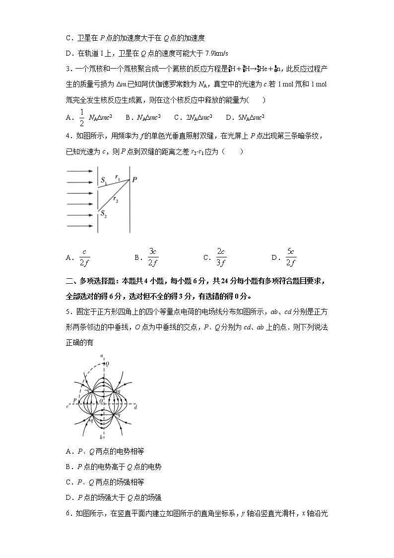 高中物理高考 卷1-2021年决胜高考物理模考冲刺卷(新高考福建专用)(原卷版)第2页