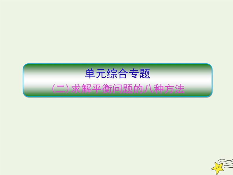 高中物理高考 新课标2020高考物理一轮复习单元综合专题二求解平衡问题的八种方法课件新人教版第1页