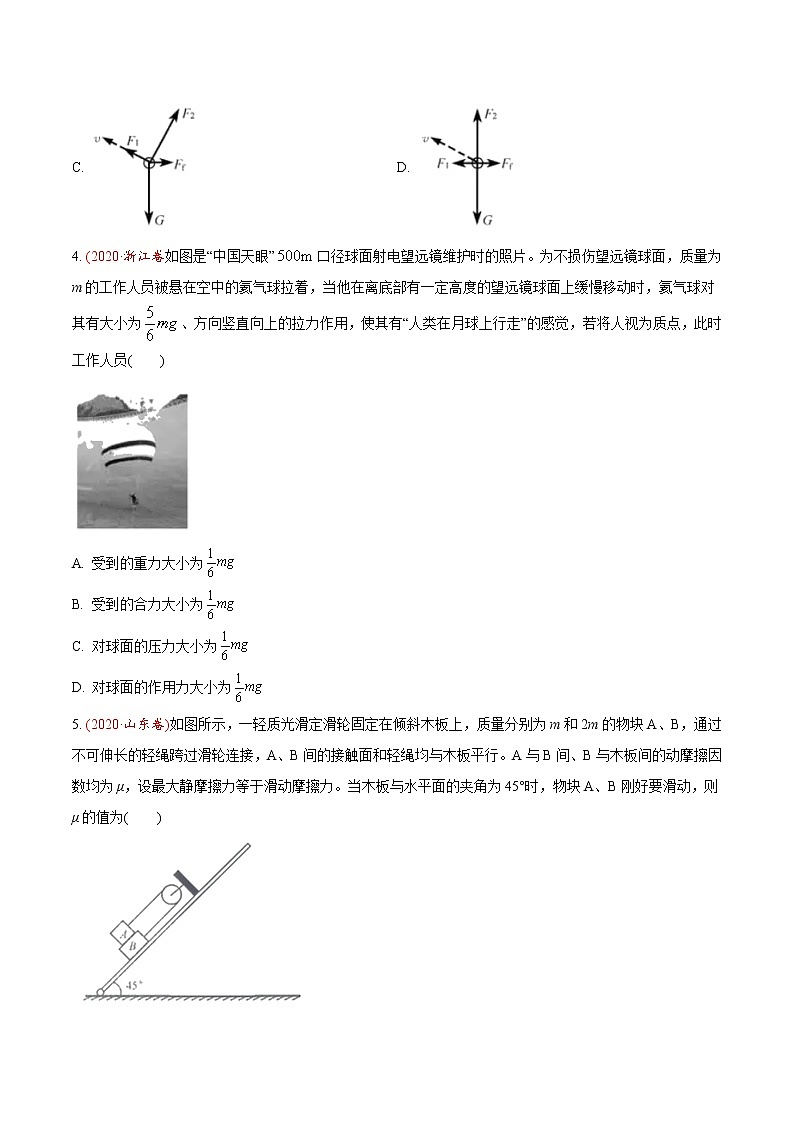 高中物理高考 专题03 相互作用-2020年高考真题和模拟题物理分类训练(学生版)第2页