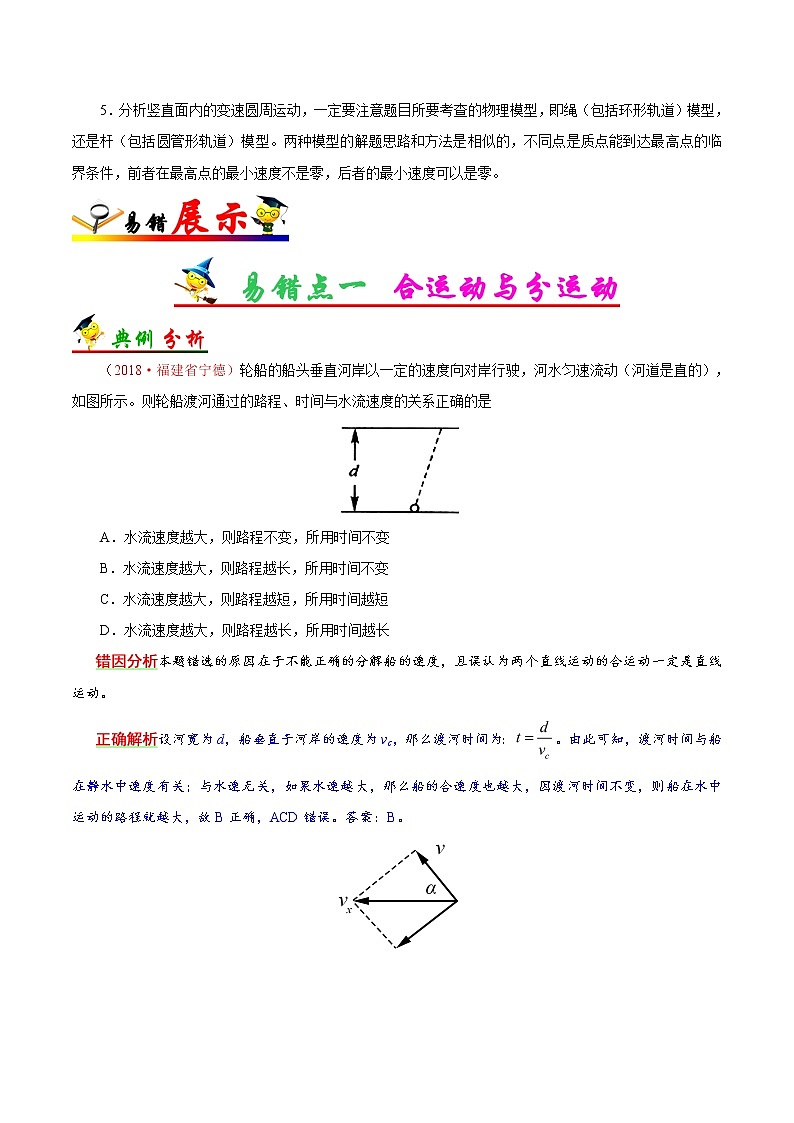 高中物理高考 专题04 曲线运动-备战2019年高考物理之纠错笔记系列(解析版)第2页