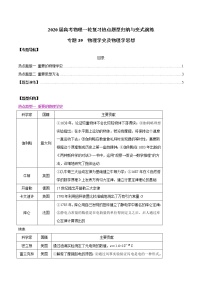 高中物理高考 专题39 物理学史及物理学思想（原卷版）