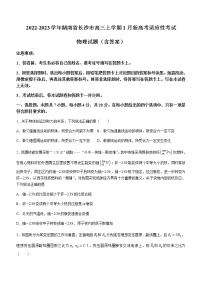2022-2023学年湖南省长沙市高三上学期1月新高考适应性考试 物理试题（含答案）