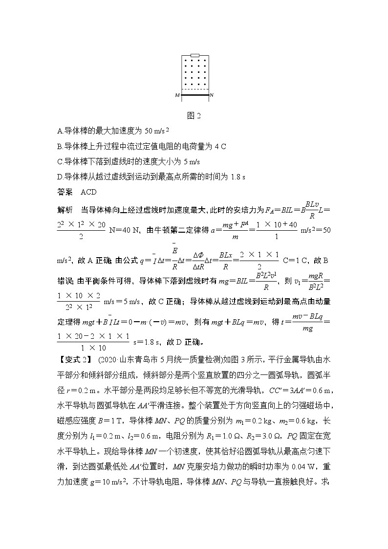 高中物理高考 专题强化十六 动力学、动量和能量观点在电学中的应用第3页