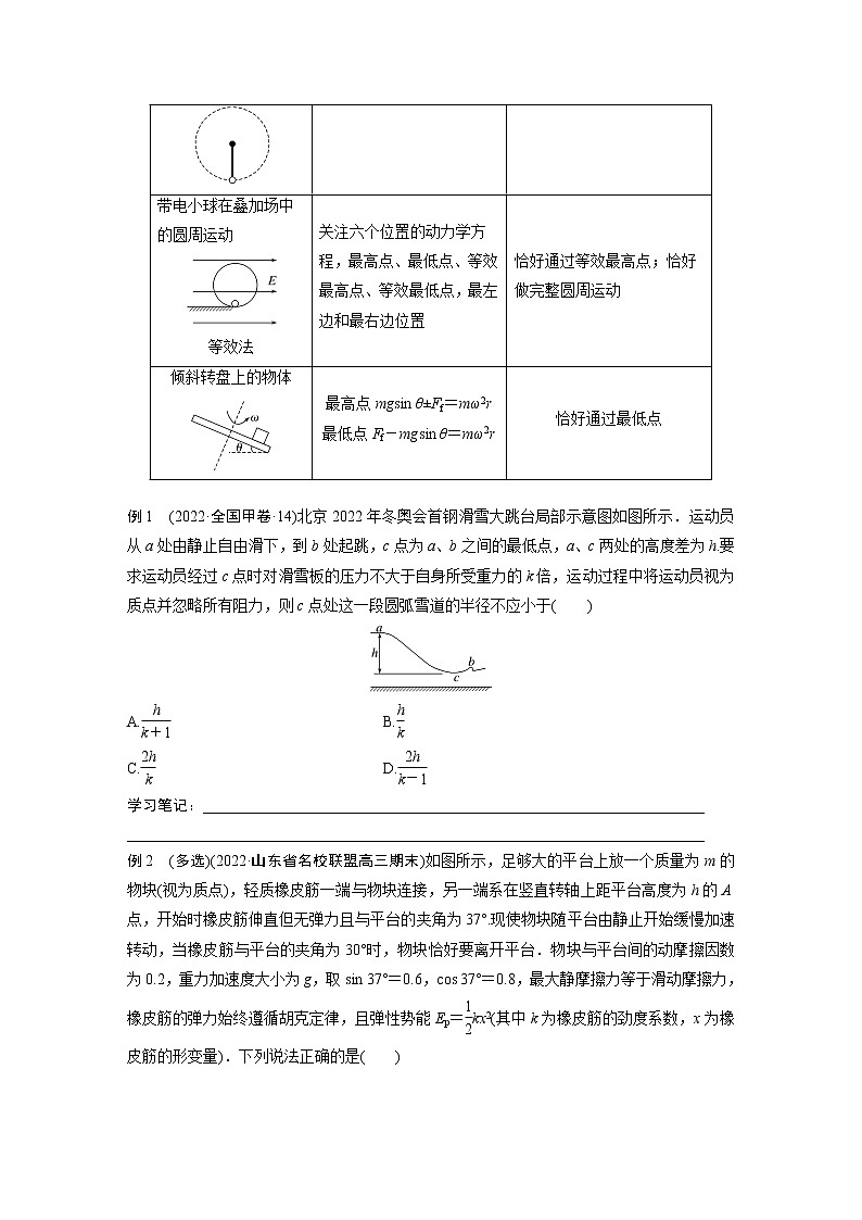 2023版高考物理步步高大二轮复习讲义第一篇 专题一 第4讲 圆周运动 天体的运动【学生版】第2页