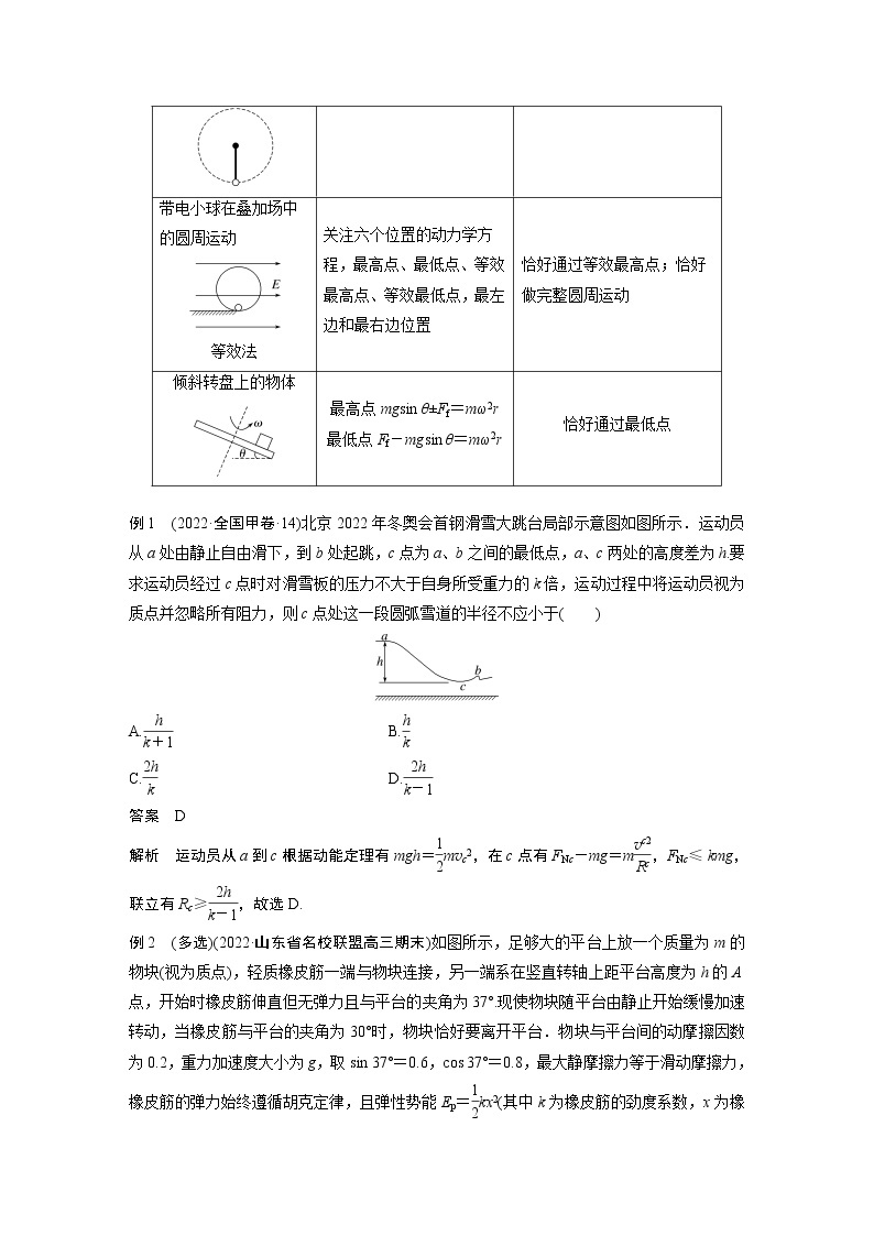 2023版高考物理步步高大二轮复习讲义第一篇 专题一 第4讲　圆周运动　天体的运动【解析版】02