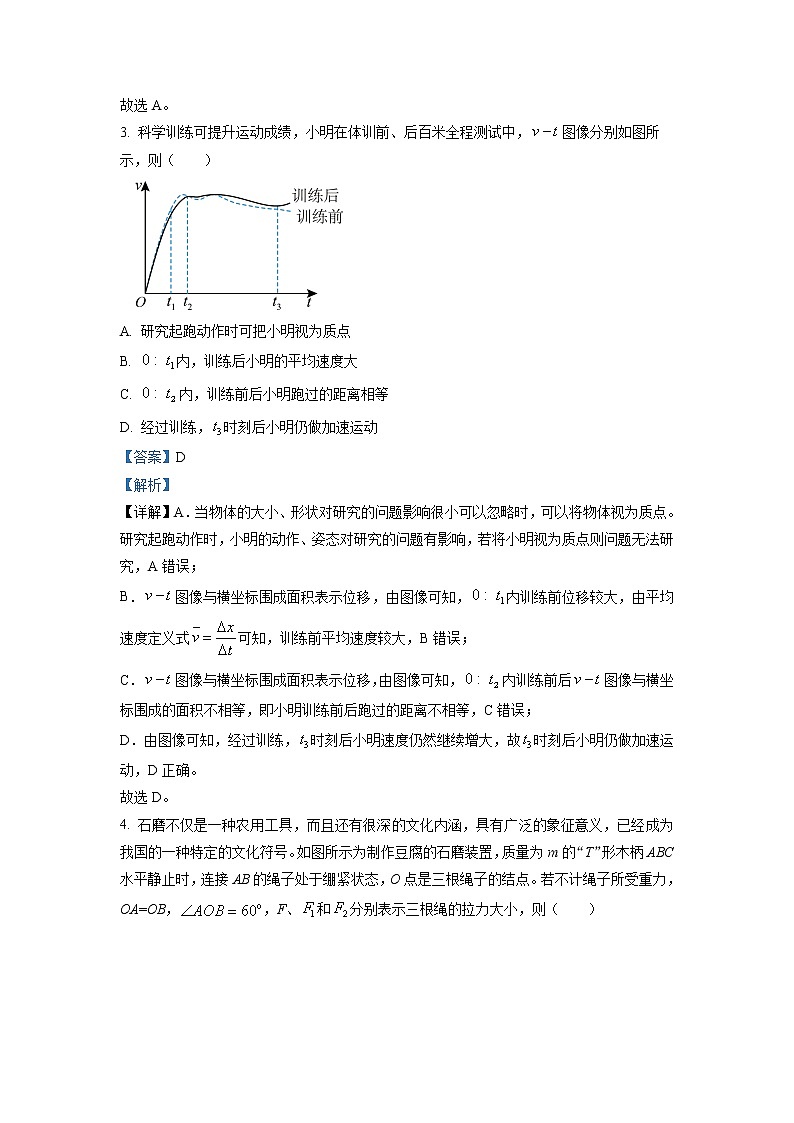 浙江省杭州市学军中学四校区2022-2023学年高二物理上学期期末试题(Word版附解析)02