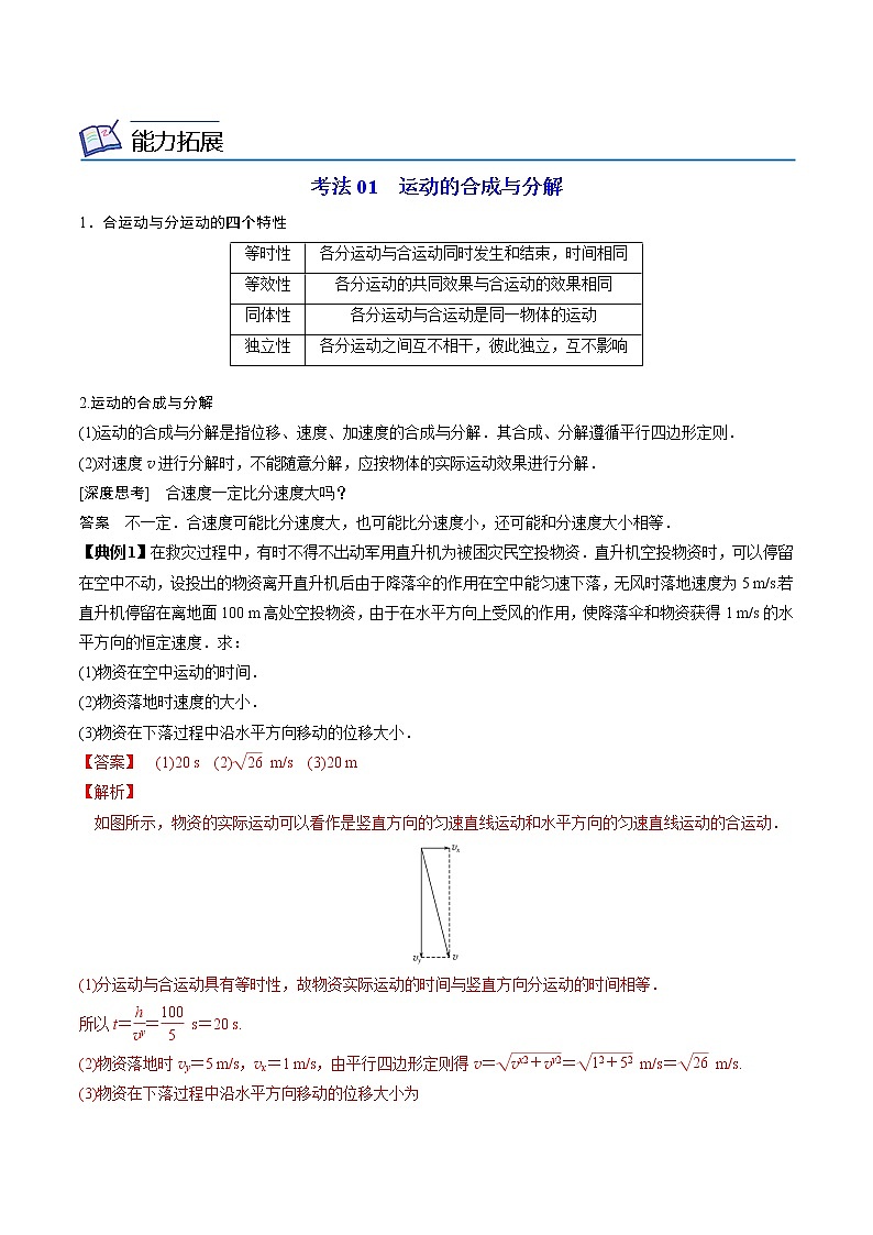 5.2运动的合成与分解-高一物理同步精品讲义(人教2019必修第二册 )03