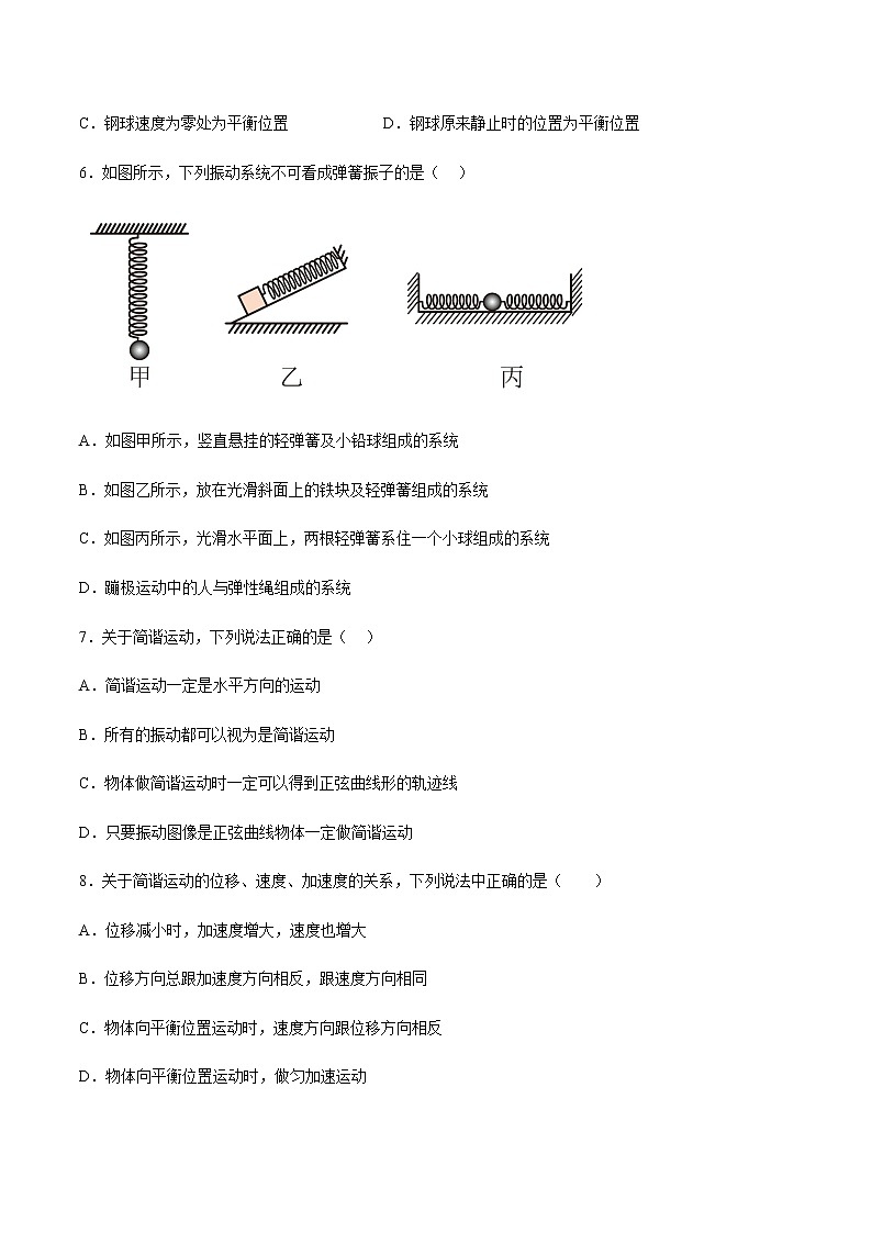 2.1 简谐运动(原卷版)第3页